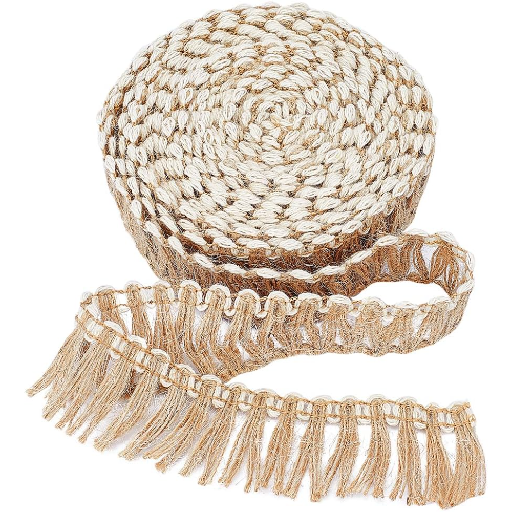 Tassel Fringe Trim - 5 Meters Burlap Fringe Tassel Ribbon