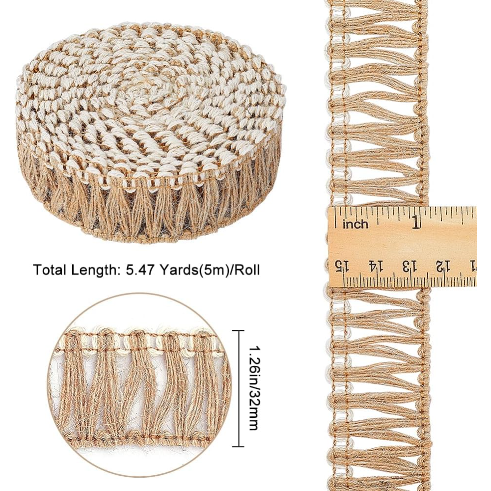5 Meters Burlap Fringe Tassel  - Tassel Fringe Trim incelemesi ve fiyatı