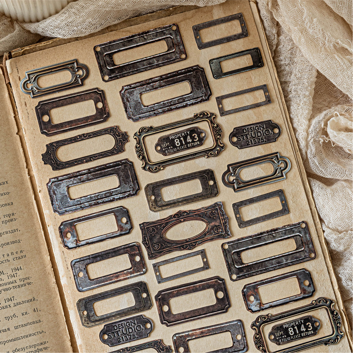 30pcs/pack Vintage hollow-out  - Embellishments For Scrapbooking incelemesi ve fiyatı