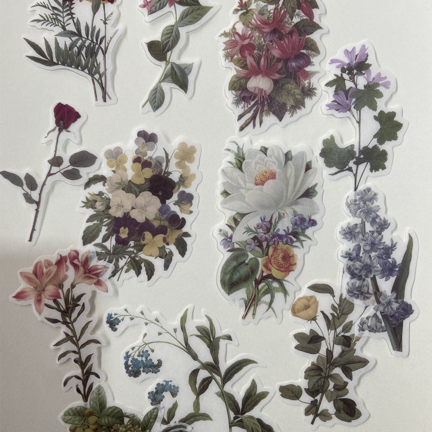 60pc/bag Vintage Flowers Plant - Embellishments For Scrapbooking incelemesi ve fiyatı