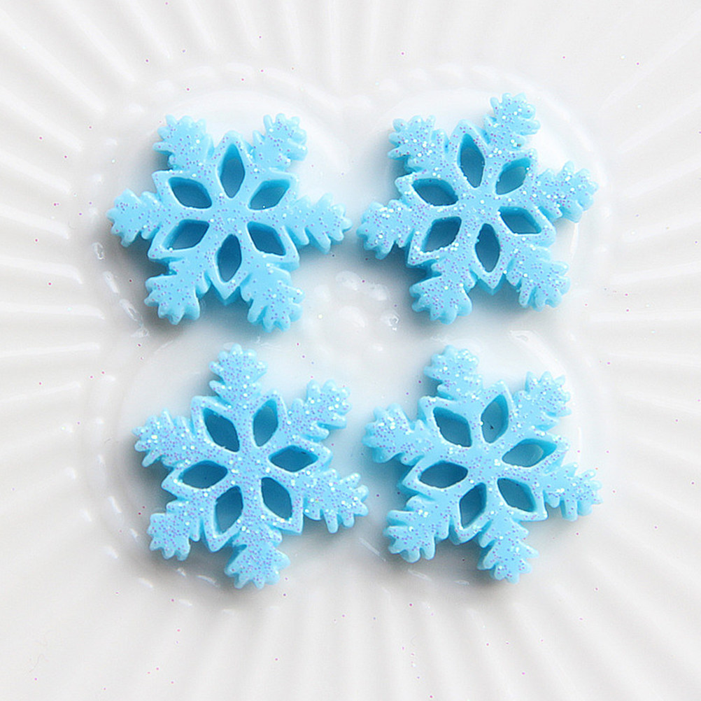 50Pcs Mini Resin Snowflake Orn - Christmas Craft Embellishment incelemesi ve fiyatı