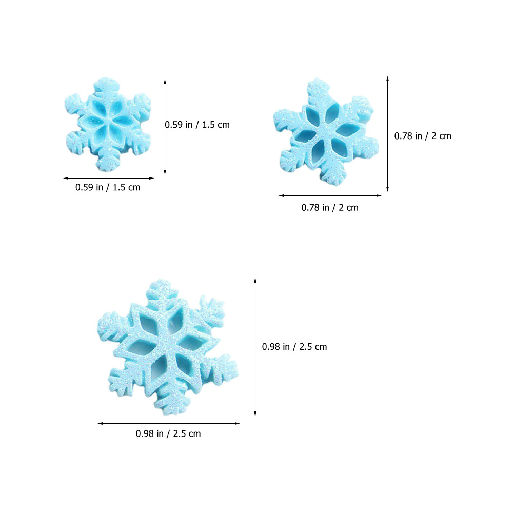 50Pcs Mini Resin Snowflake Orn - Christmas Craft Embellishment incelemesi ve fiyatı
