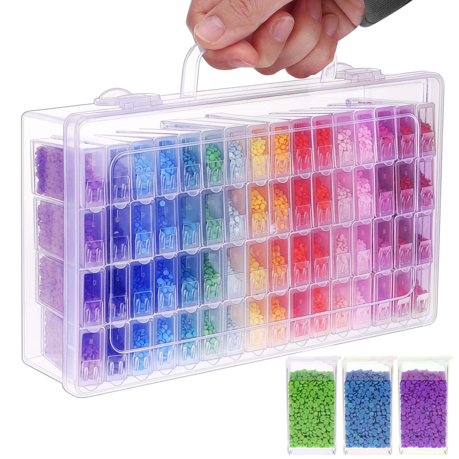 1/2/3/4Pack 64gird Diamond Pai - Craft Embellishment Storage incelemesi ve fiyatı