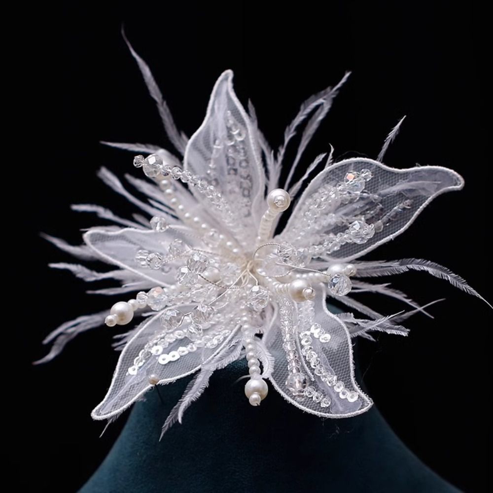Feather Pearl 3D Organza Flowe - Applique Patch Flower incelemesi ve fiyatı