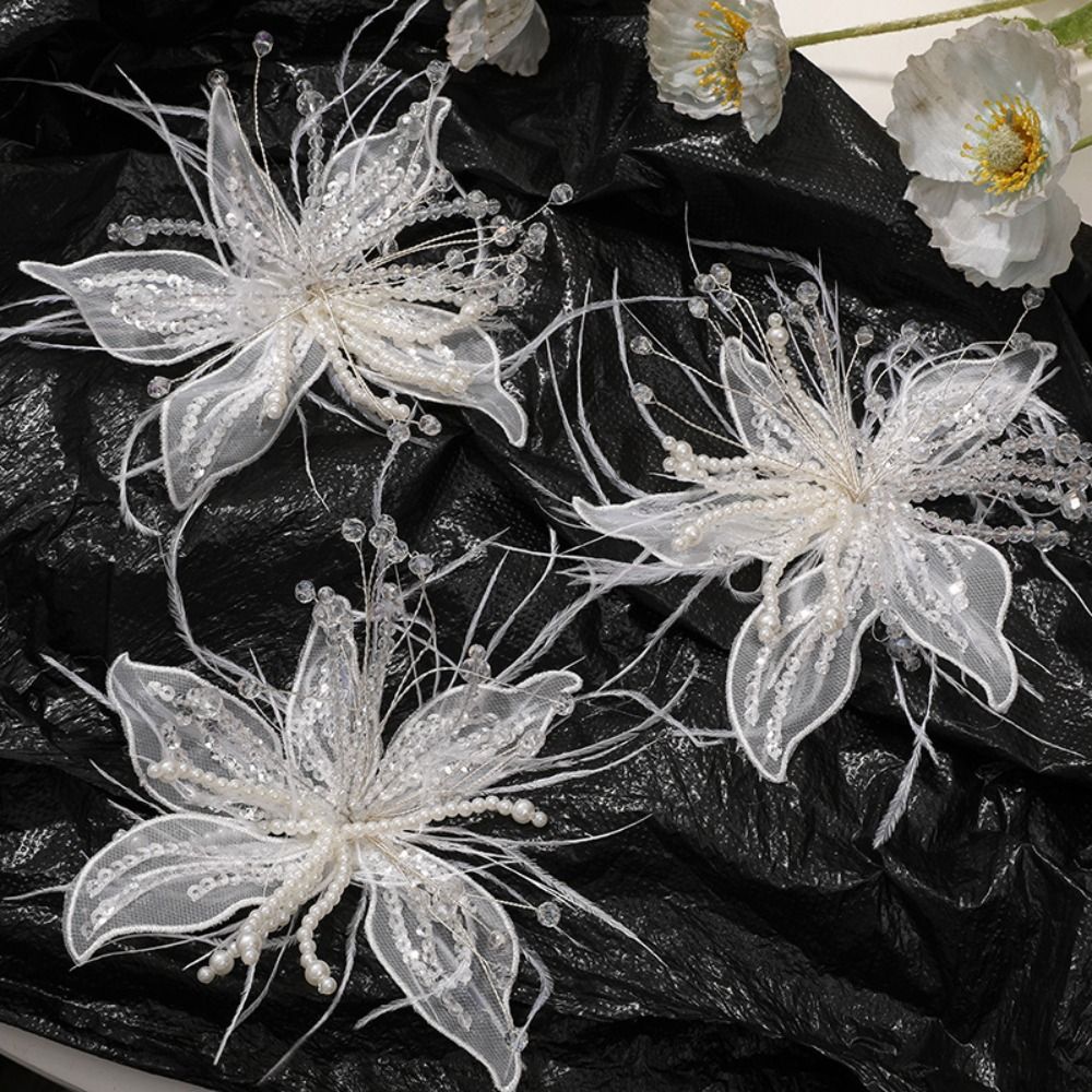 Feather Pearl 3D Organza Flowe - Applique Patch Flower incelemesi ve fiyatı
