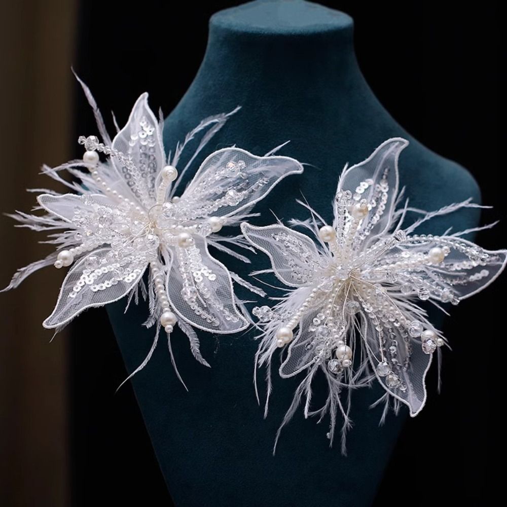 Feather Pearl 3D Organza Flowe - Applique Patch Flower incelemesi ve fiyatı