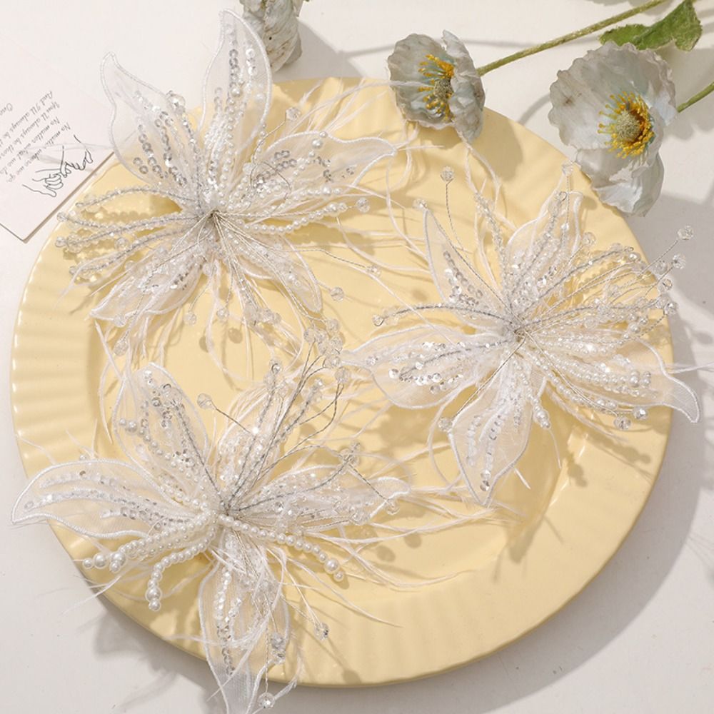 Feather Pearl 3D Organza Flowe - Applique Patch Flower incelemesi ve fiyatı