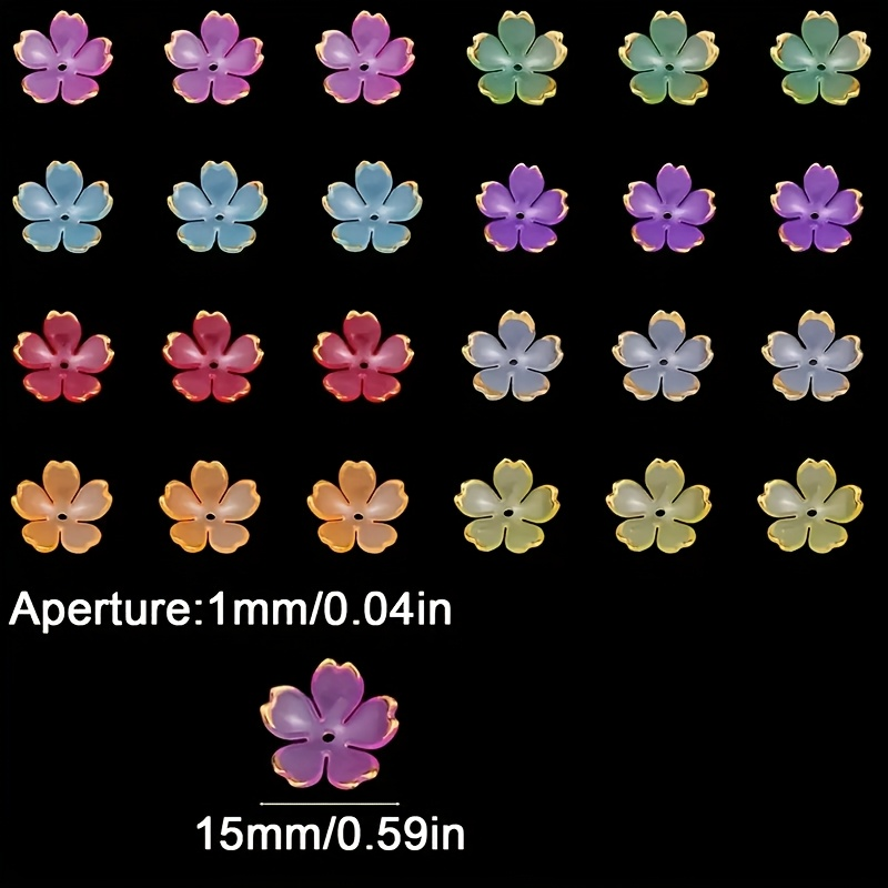 200/100pcs 15mm Colorful Acryl - Embroidery Embellishments incelemesi ve fiyatı