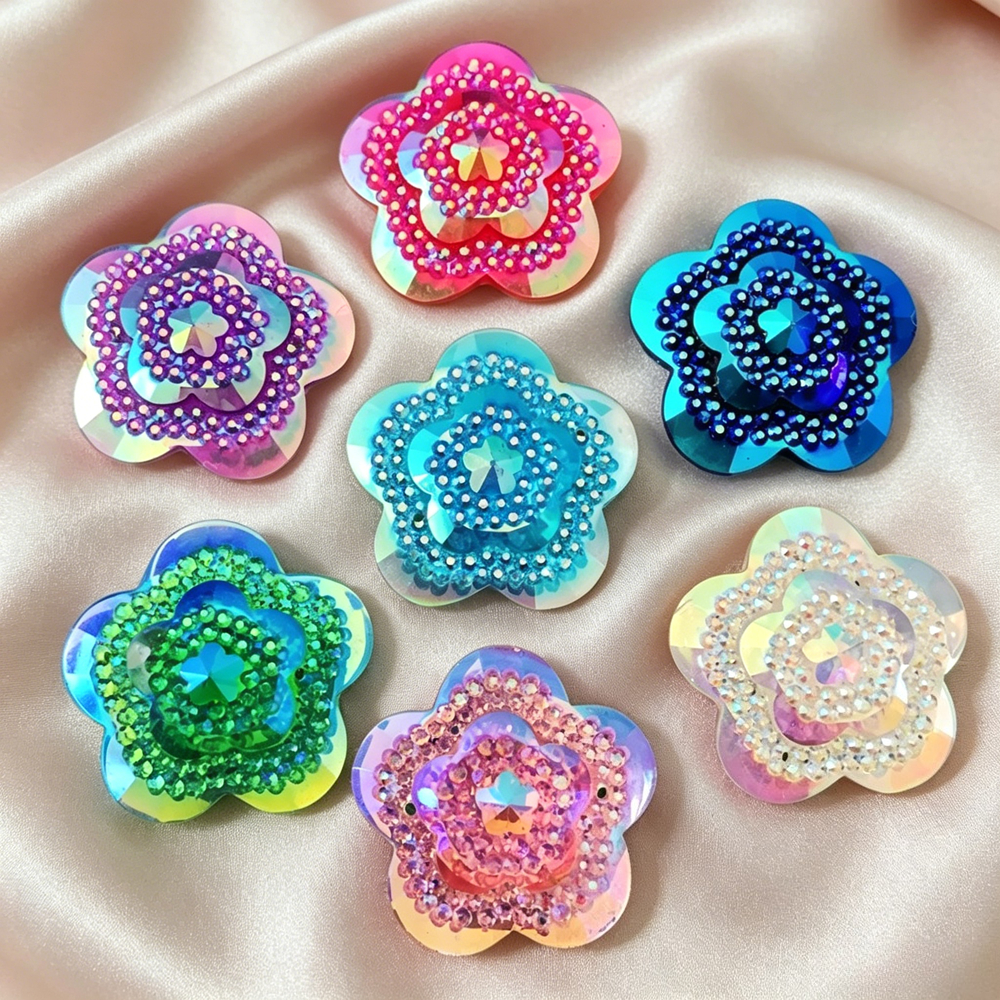 12pcs Glitter Crystal AB Flowe - Sew On Rhinestone incelemesi ve fiyatı