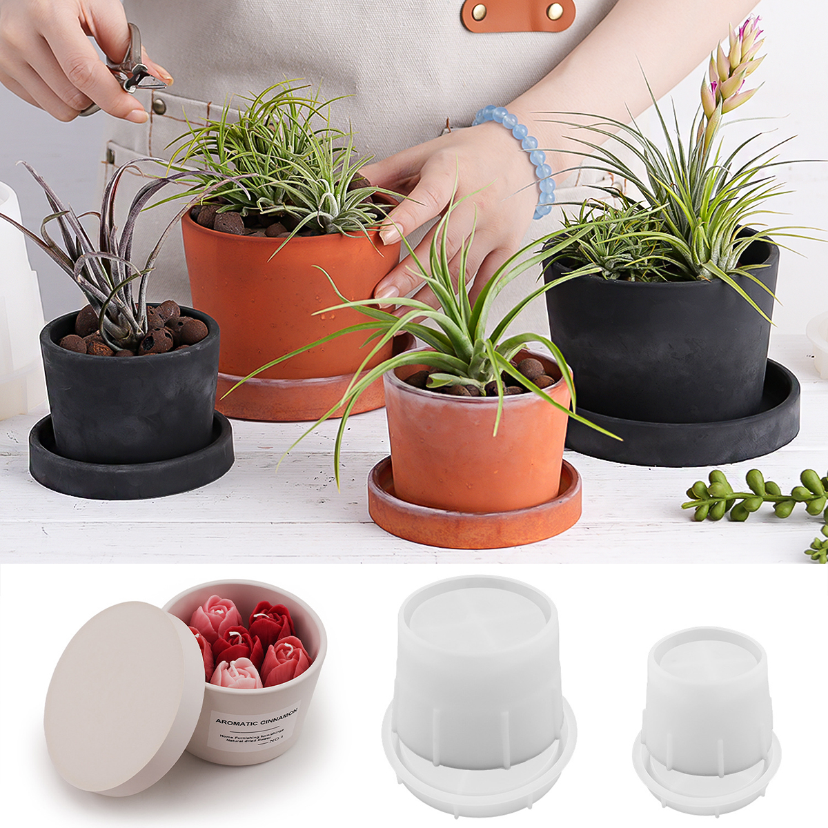 Round Candle Jar Silicone Mold - Craft Embellishment Storage incelemesi ve fiyatı
