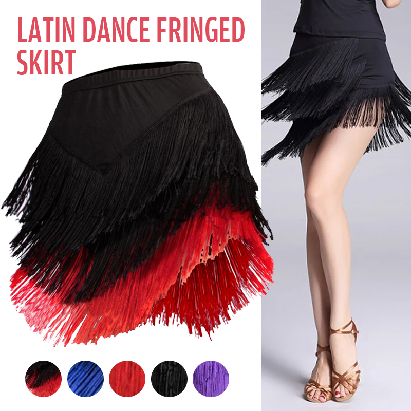 New Fashion Latin Dance Skirt  - Tassel Fringe Trim incelemesi ve fiyatı