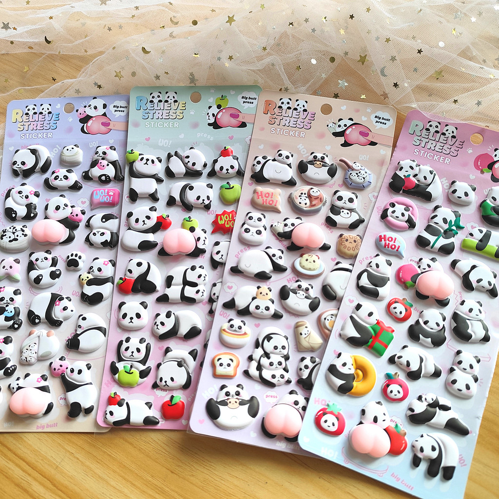 4-Piece Cute Panda Stress Reli - Craft Embellishment World incelemesi ve fiyatı