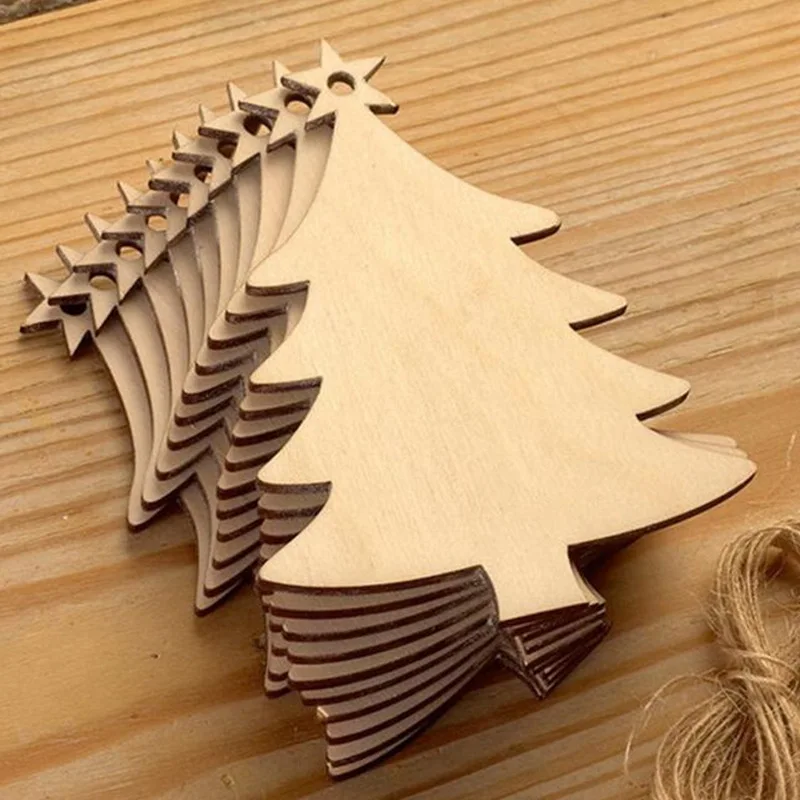 10PCS Wooden Tree Bell Deer Un - Christmas Craft Embellishment incelemesi ve fiyatı