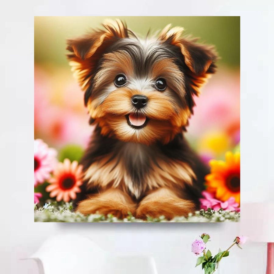 Yorkshire Terrier Dog 5D DIY D - Embroidery Embellishments incelemesi ve fiyatı