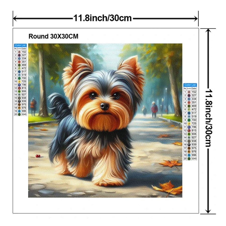 Yorkshire Terrier Dog 5D DIY D - Embroidery Embellishments incelemesi ve fiyatı