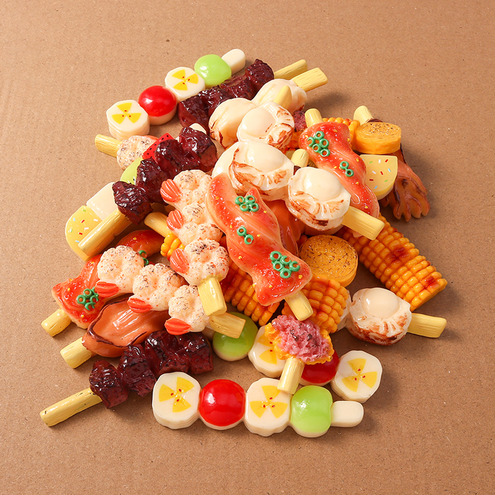 4pcs Simulation Foood Barbecue - Embellishments For Scrapbooking incelemesi ve fiyatı