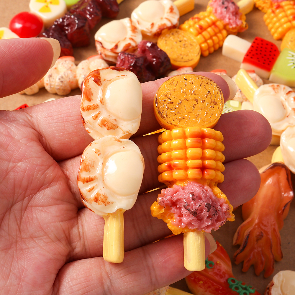 4pcs Simulation Foood Barbecue - Embellishments For Scrapbooking incelemesi ve fiyatı
