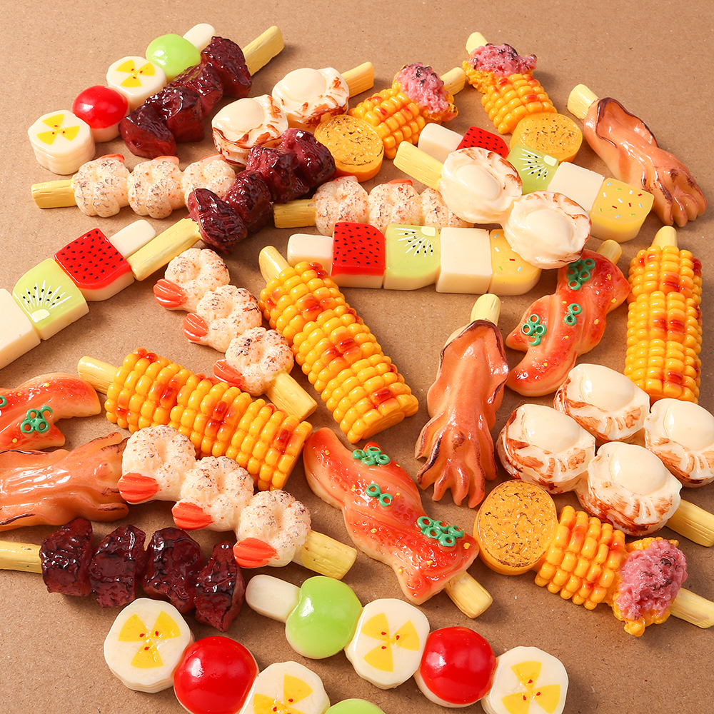 4pcs Simulation Foood Barbecue - Embellishments For Scrapbooking incelemesi ve fiyatı