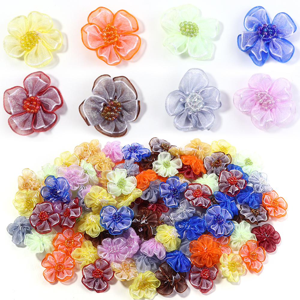 10Pcs/Lot Mesh Flower Applique - Applique Patch Flower incelemesi ve fiyatı