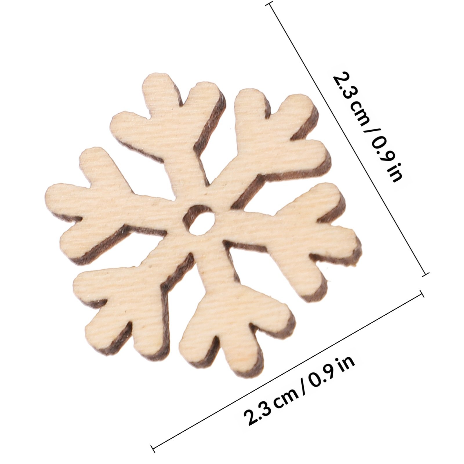 100Pcs Wooden Snowflakes Ornam - Christmas Craft Embellishment incelemesi ve fiyatı