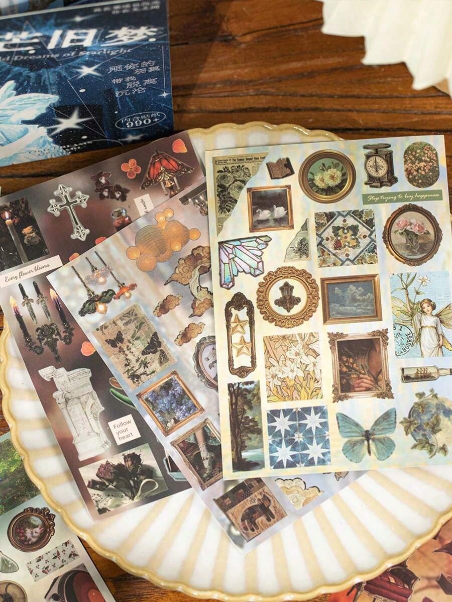 30pcs Mirror Retro Style Stick - Embellishments For Scrapbooking incelemesi ve fiyatı