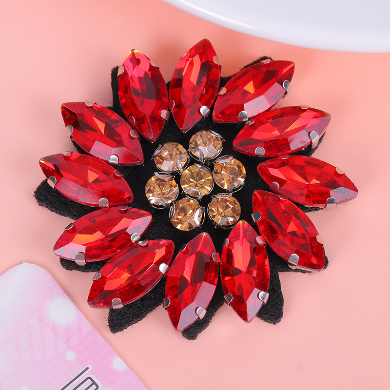 5PCS Sequined crystal beaded f - Applique Patch Flower incelemesi ve fiyatı