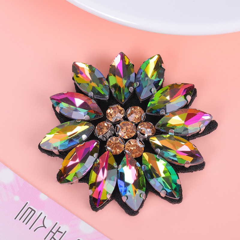 5PCS Sequined crystal beaded f - Applique Patch Flower incelemesi ve fiyatı