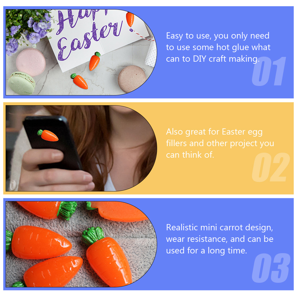  20 Pcs Simulated Carrot Acces - Embellishments For Scrapbooking incelemesi ve fiyatı