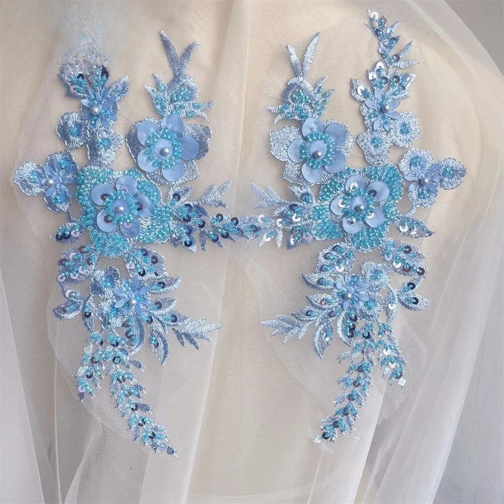 2PCS/1Pair New 12 Colors Sequi - Applique Patch Flower incelemesi ve fiyatı