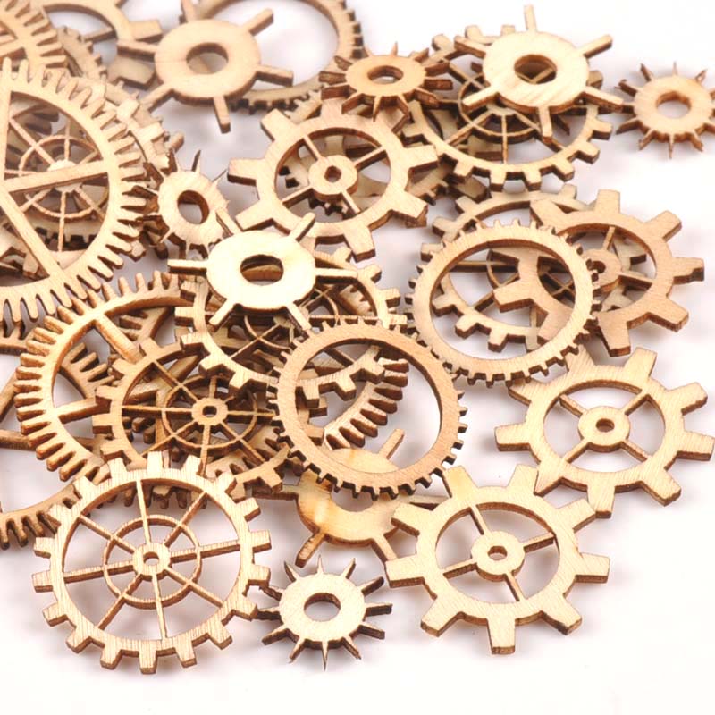 20-40mm 36pcs Unfinished Wood  - Embellishments For Scrapbooking incelemesi ve fiyatı
