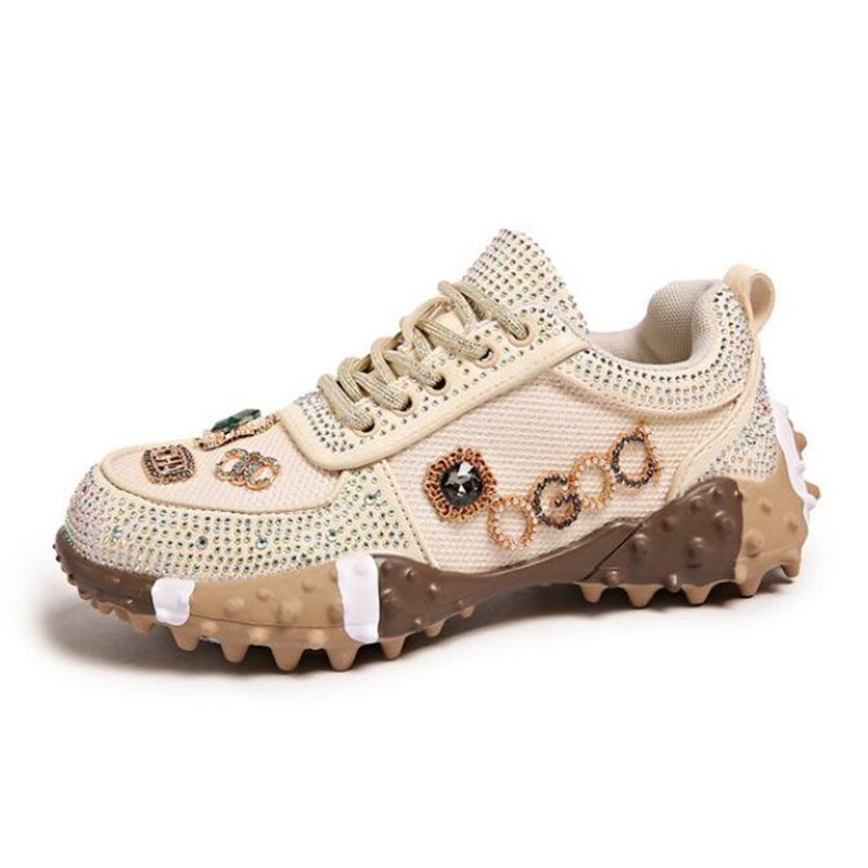 2026 Women Luxury Sneakers Rhi - Crystal Mesh Fabric incelemesi ve fiyatı