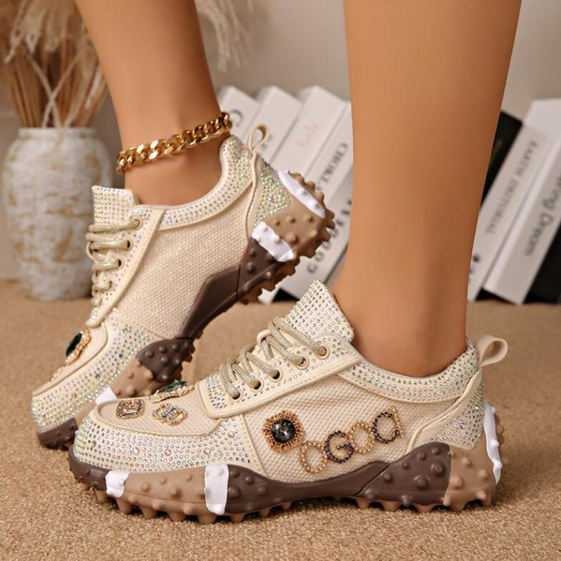 2026 Women Luxury Sneakers Rhi - Crystal Mesh Fabric incelemesi ve fiyatı