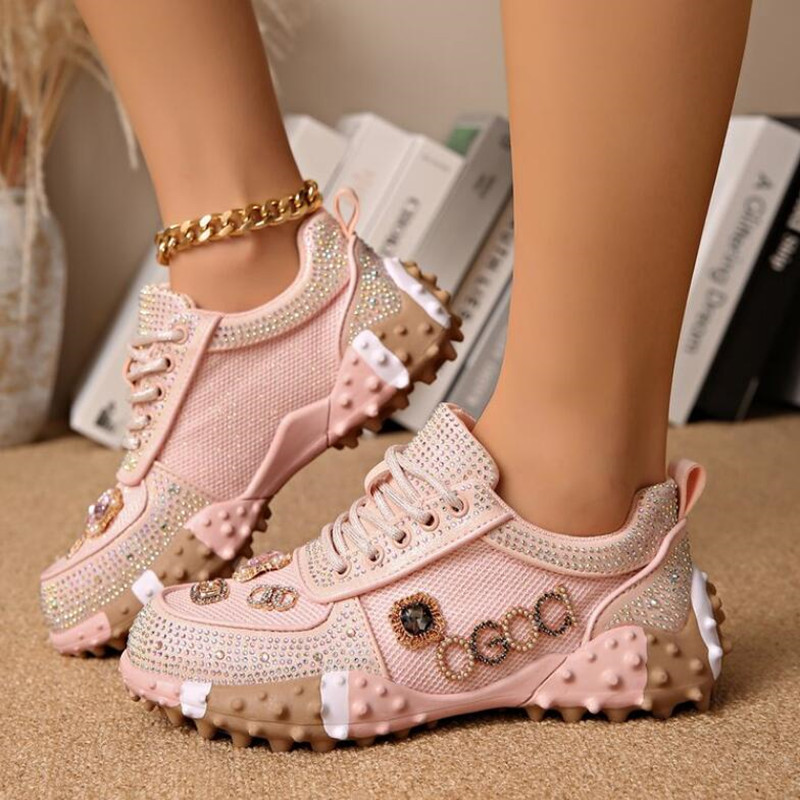 2026 Women Luxury Sneakers Rhi - Crystal Mesh Fabric incelemesi ve fiyatı