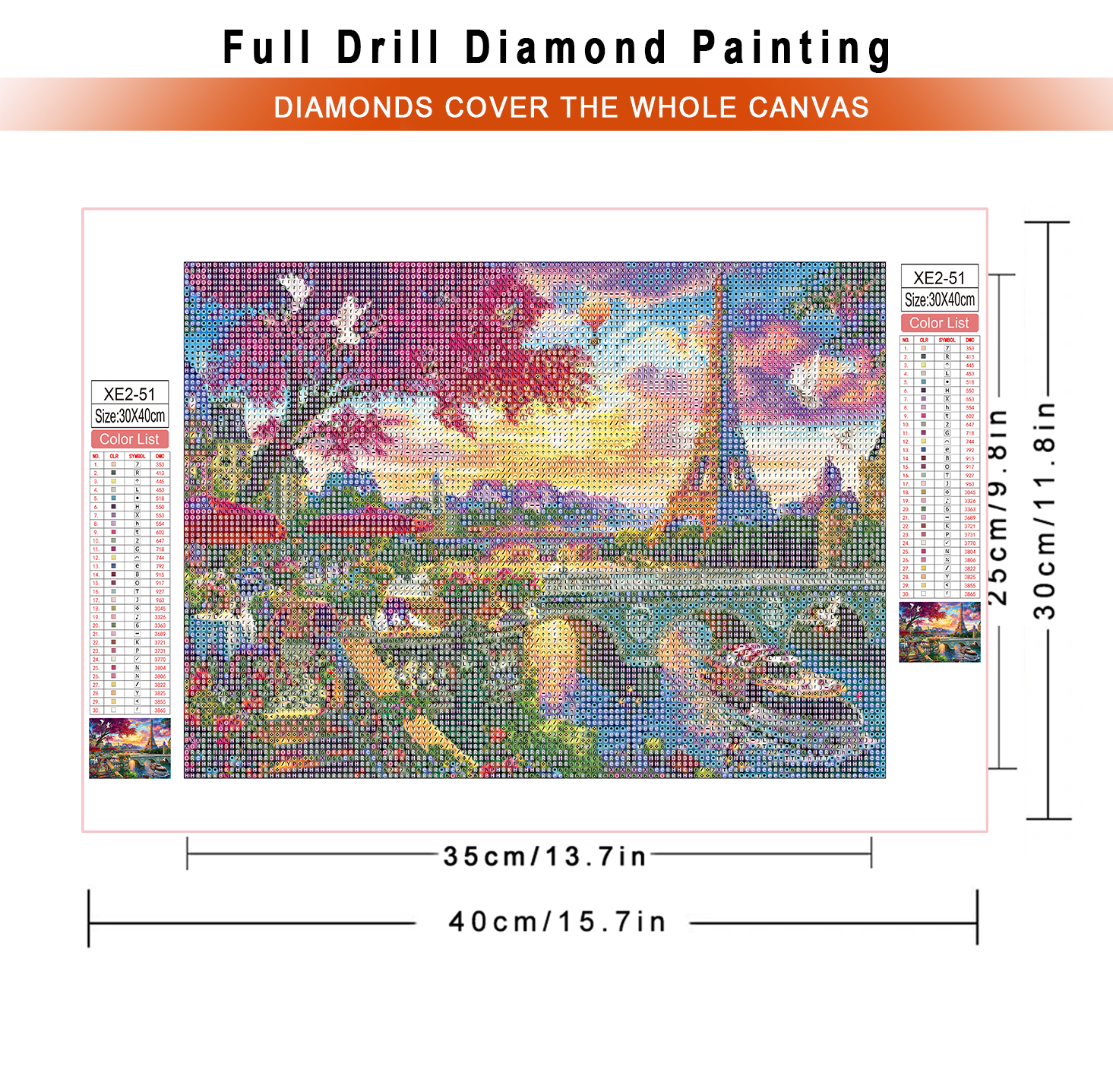 1pc frameless  diamond paintin - Embroidery Embellishments incelemesi ve fiyatı
