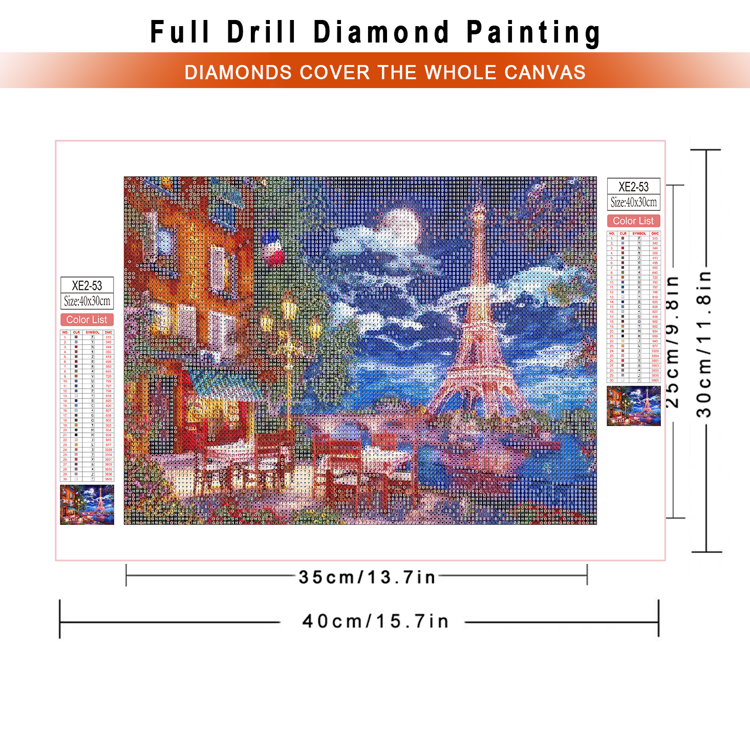 1pc frameless  diamond paintin - Embroidery Embellishments incelemesi ve fiyatı