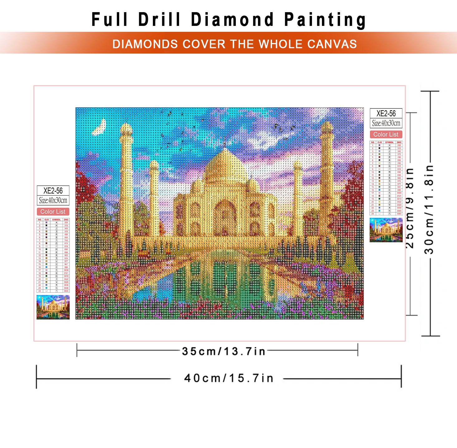 1pc frameless  diamond paintin - Embroidery Embellishments incelemesi ve fiyatı