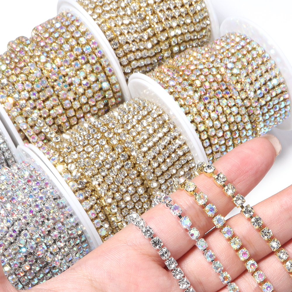 10Yards Glitter Rhinestone Cla - Sew On Rhinestone incelemesi ve fiyatı