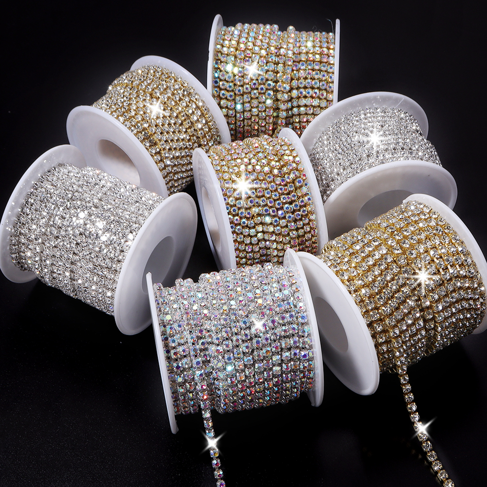 10Yards Glitter Rhinestone Cla - Sew On Rhinestone incelemesi ve fiyatı