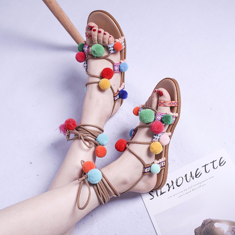 Women's Sandals Able and Elega - Tassel Fringe Trim incelemesi ve fiyatı