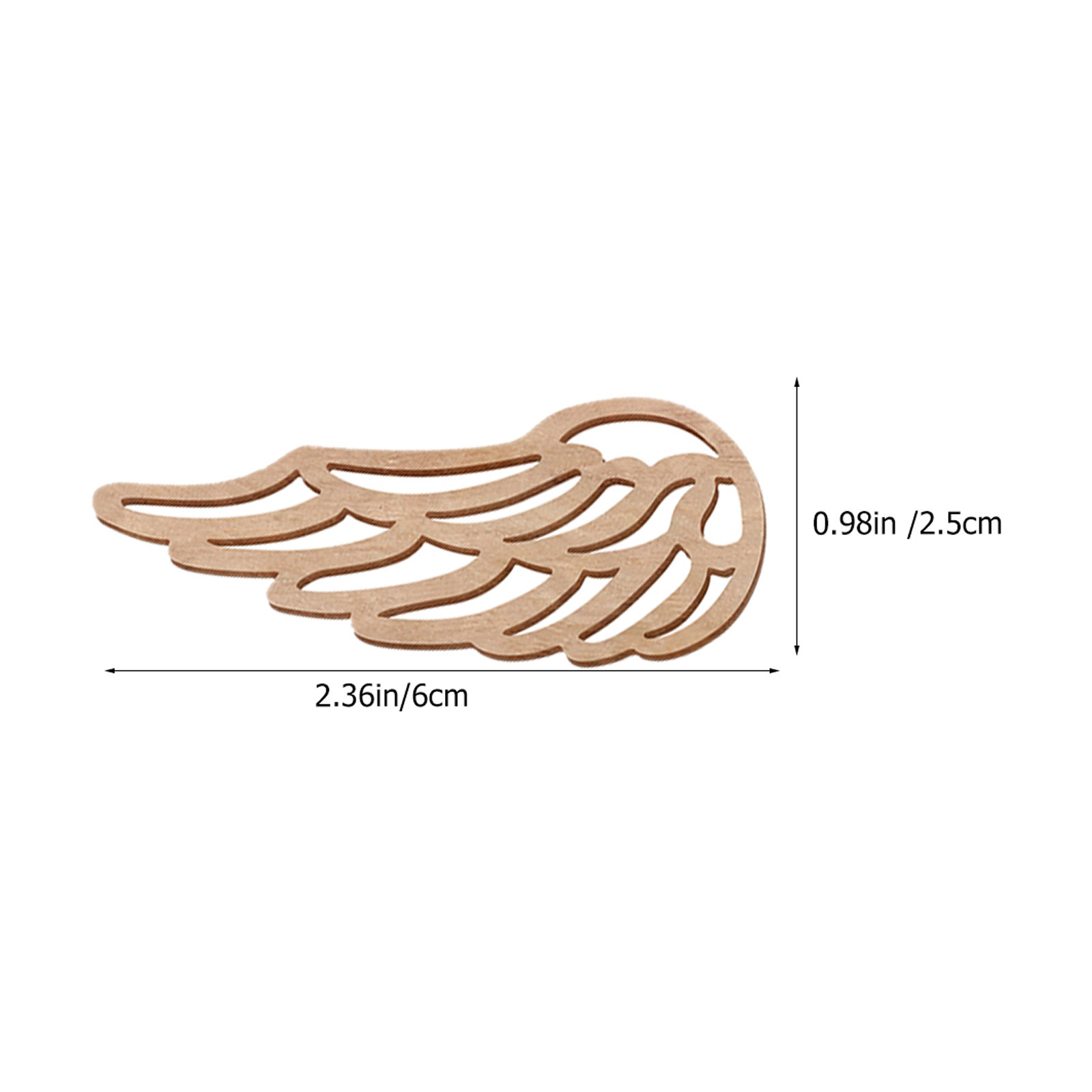 40Pcs Wood Wings Cutouts Natur - Christmas Craft Embellishment incelemesi ve fiyatı