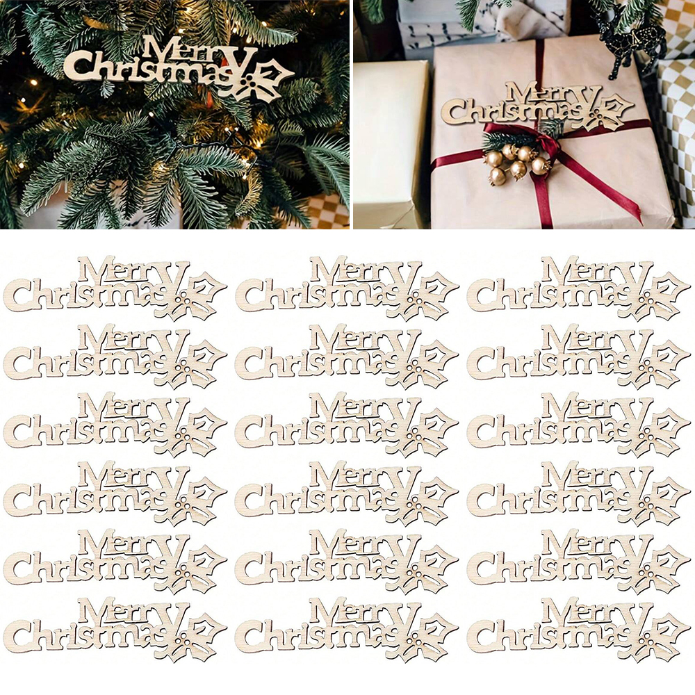 10/20/100Pcs Merry Christmas W - Christmas Craft Embellishment incelemesi ve fiyatı