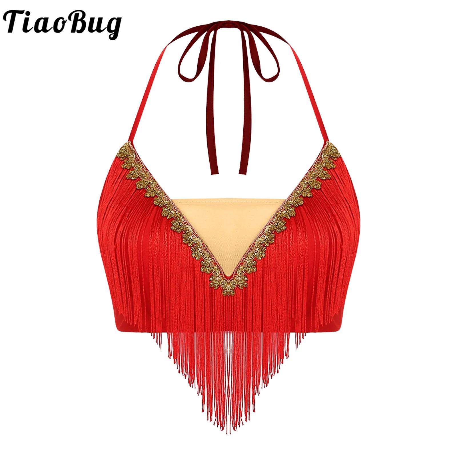 Women Lace-up Tassel Belly Dan - Tassel Fringe Trim incelemesi ve fiyatı