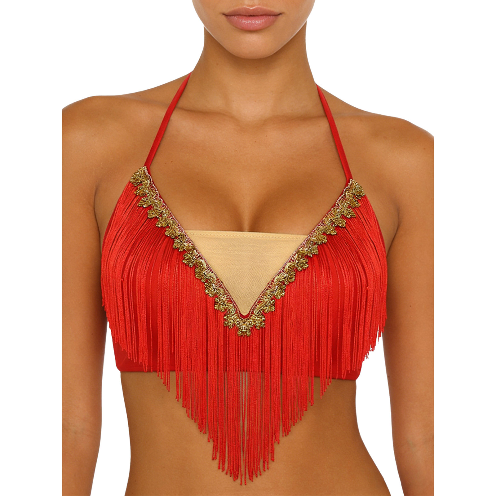 Women Lace-up Tassel Belly Dan - Tassel Fringe Trim incelemesi ve fiyatı