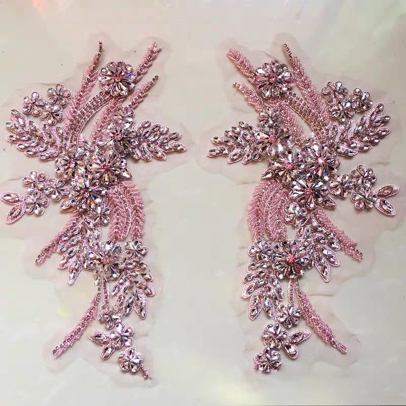 Beaded floral appliqués, hand- - Sew On Rhinestone incelemesi ve fiyatı